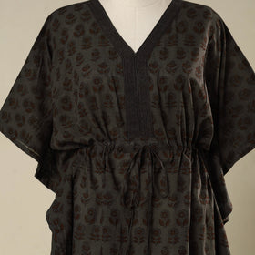 Grey - cotton bagh kaftan with tie-up waist (medium) 01