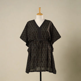 Grey - cotton bagh kaftan with tie-up waist (medium) 01