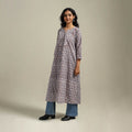 Hand cotton a-line sanganeri kurta for women 03