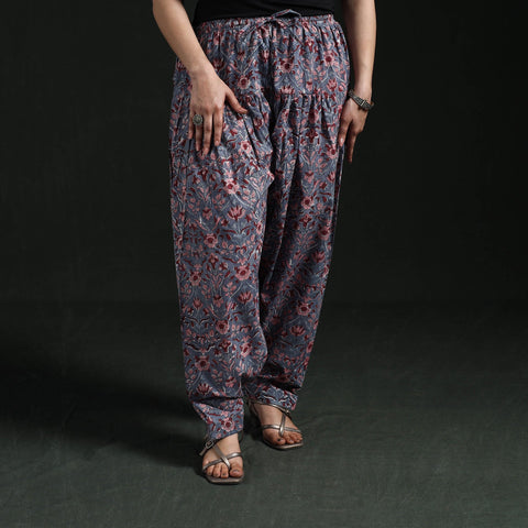 Hand block print cotton sanganeri salwar 01 - handcrafted