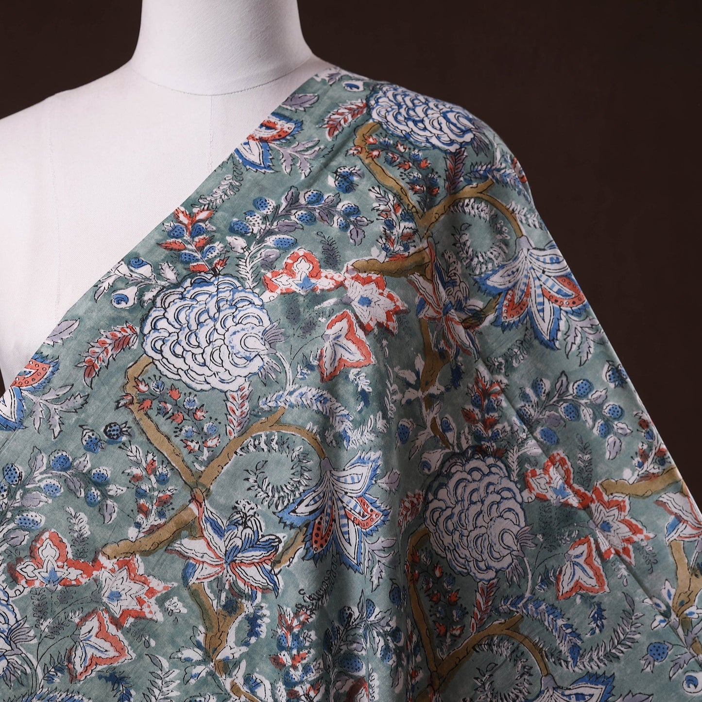 Hand cotton sanganeri fabric 02 - handcrafted