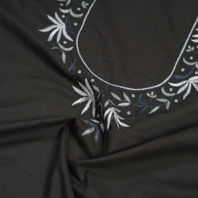 Buy Grey Hand Embroidery Cotton Kurta Material