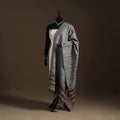 Grey Hand Embroidery Khes Handwoven Cotton Kantha Dupatta