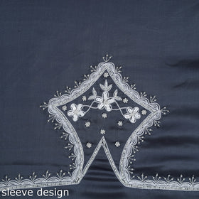 Buy Grey Hand Embroidery Modal Silk Kurta Material