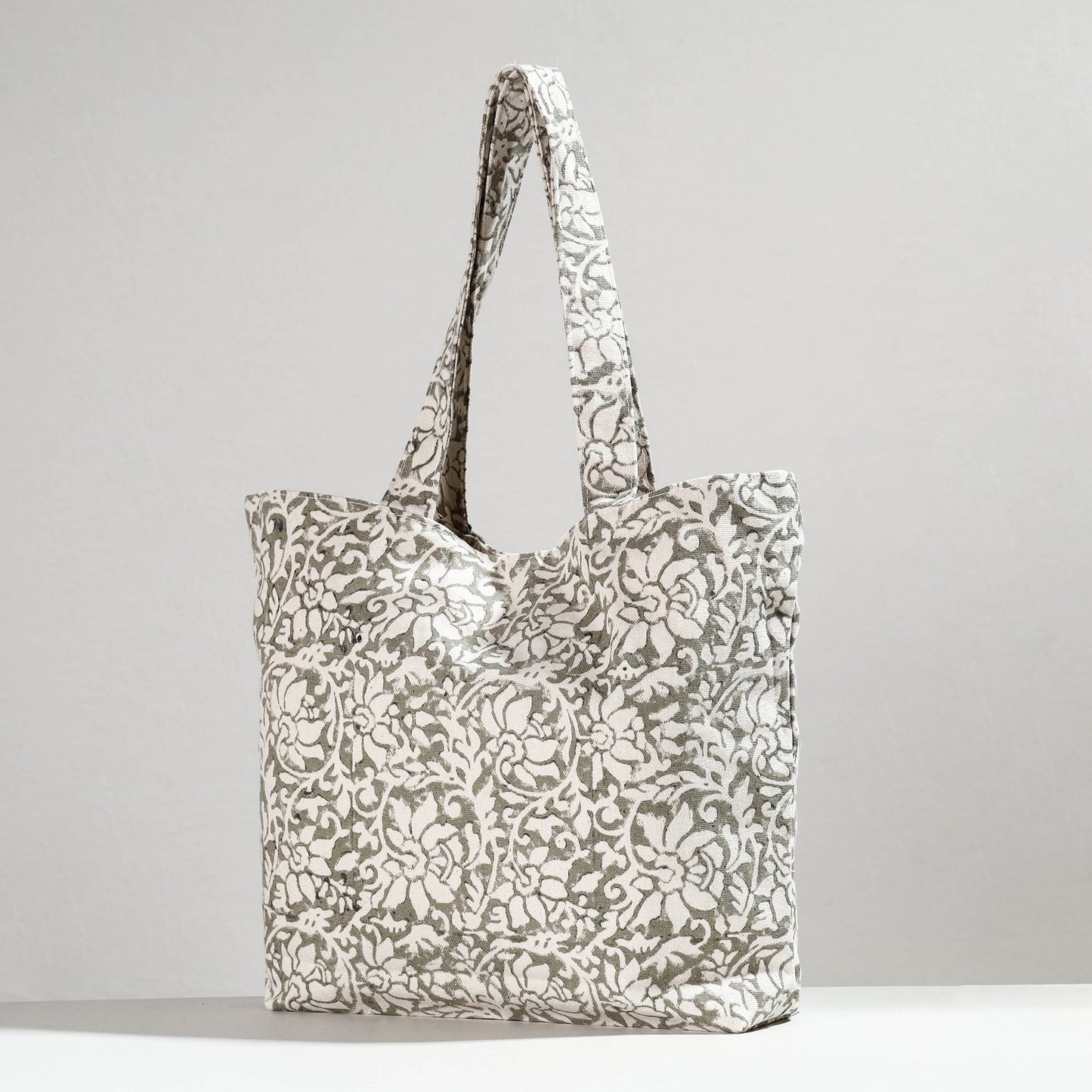  Hand Block Printed Canvas Cotton Shoulder Bag 
