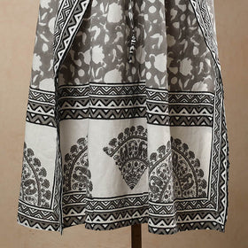 Buy Hand Block Printed Cotton Kaftan with Tie-Up Waist l iTokri.com