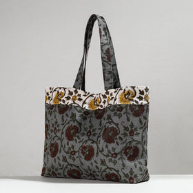  Hand Block Printed Laminated Jute Shoulder Bag 