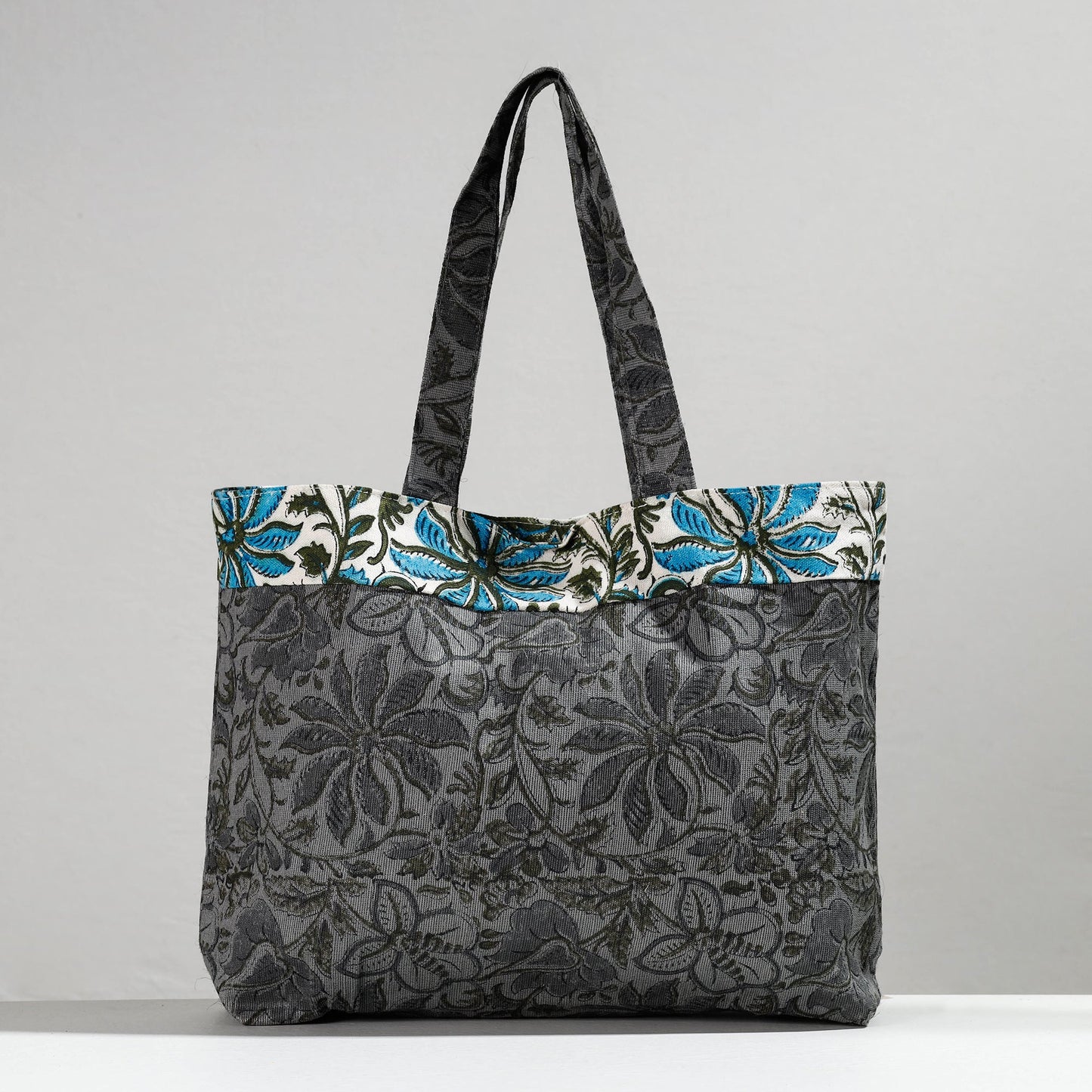  Hand Block Printed Laminated Jute Shoulder Bag 