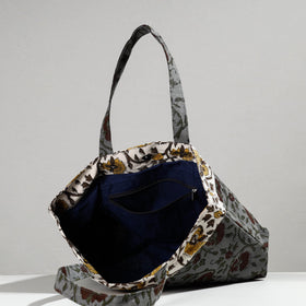  Hand Block Printed Laminated Jute Shoulder Bag 