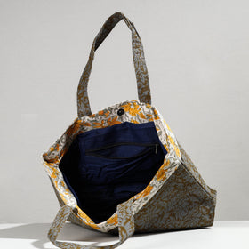  Hand Block Printed Laminated Jute Shoulder Bag 