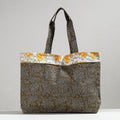  Hand Block Printed Laminated Jute Shoulder Bag 
