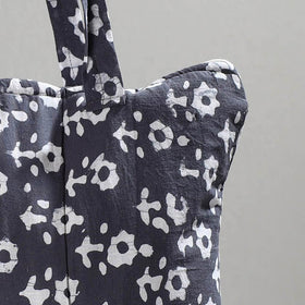Grey Handcrafted Batik Printed Cotton Hand Bag 01