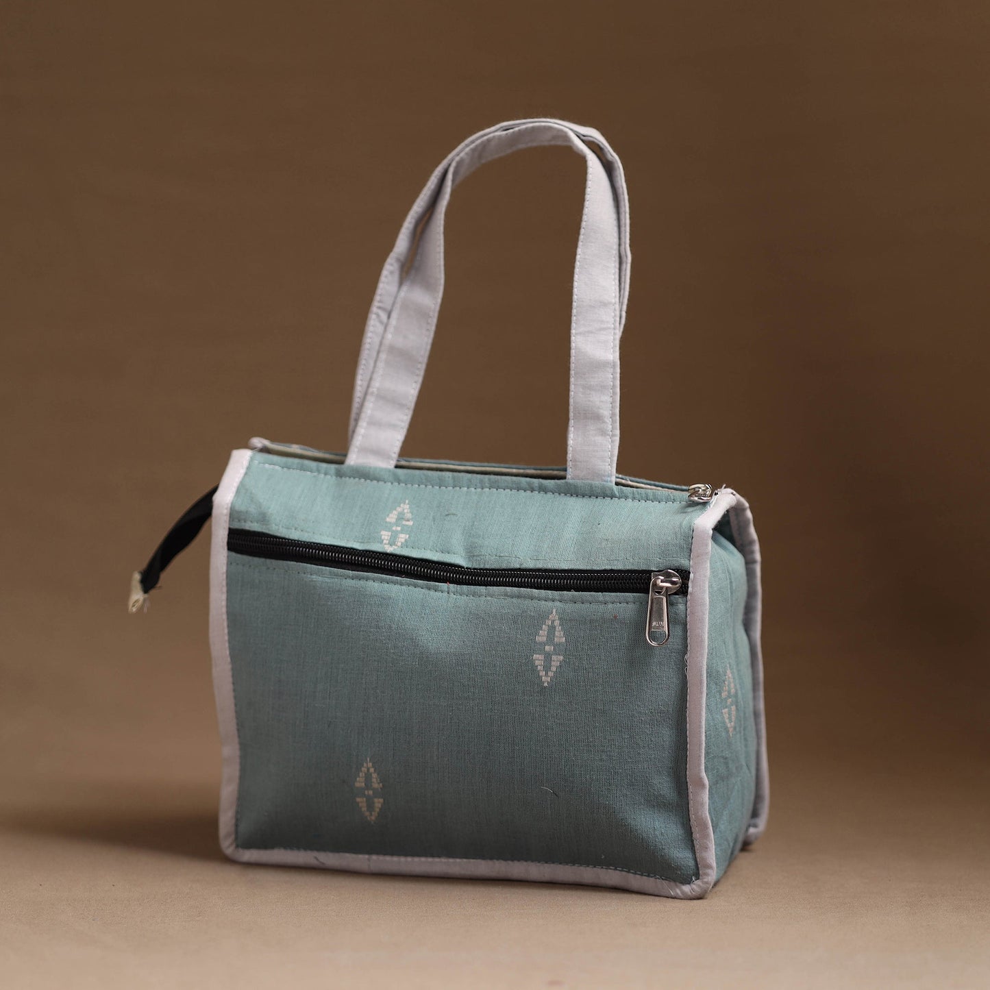 Grey Handcrafted Cotton Hand Bag 01