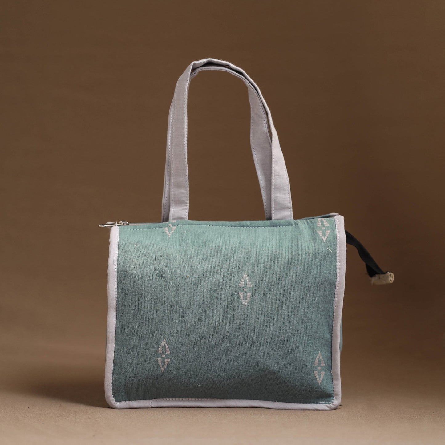 Grey Handcrafted Cotton Hand Bag 01