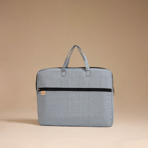 Grey - handcrafted cotton quilted laptop bag 13