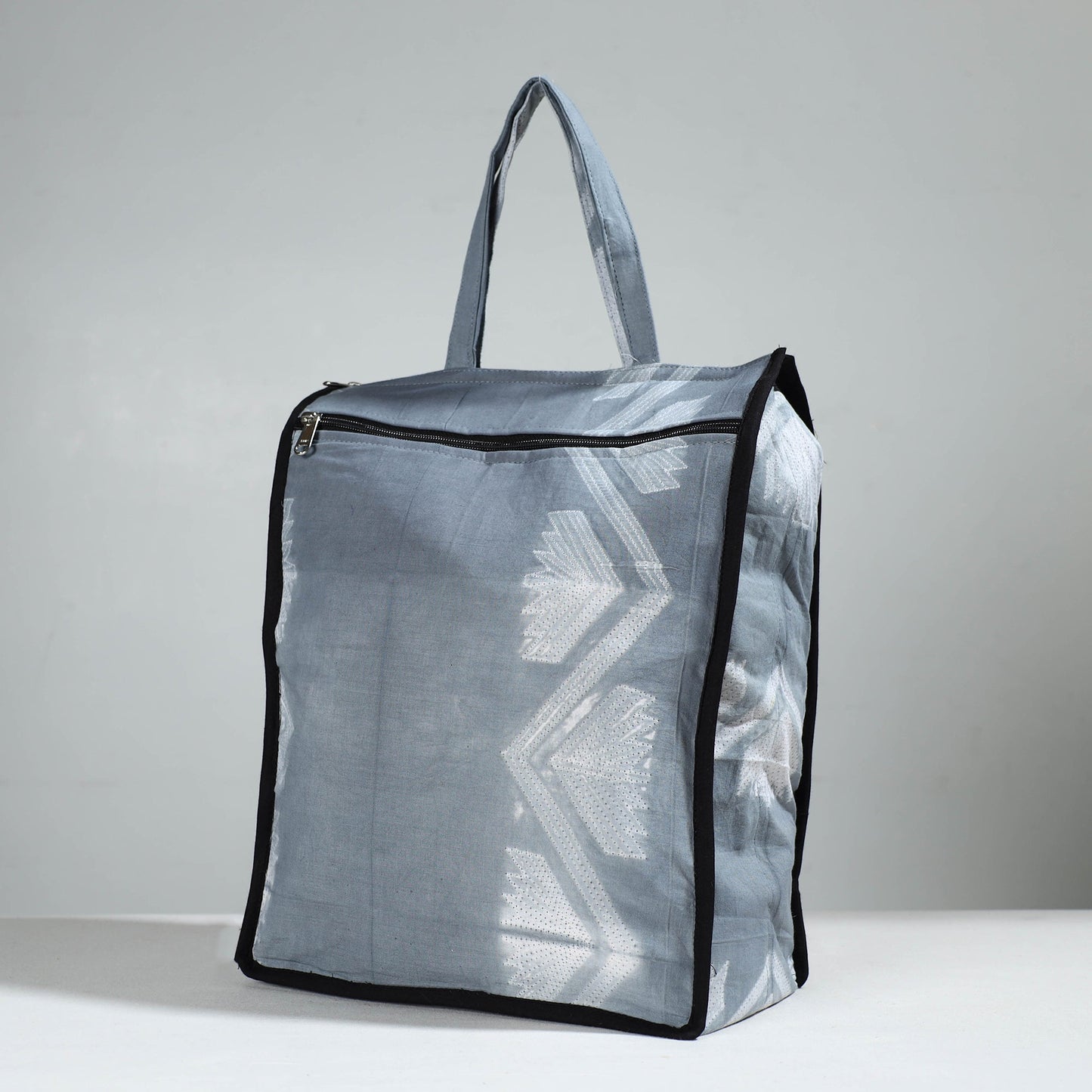 Grey Handcrafted Cotton Shopping Bag 01