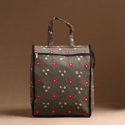 Grey Handcrafted Cotton Shopping Bag 08