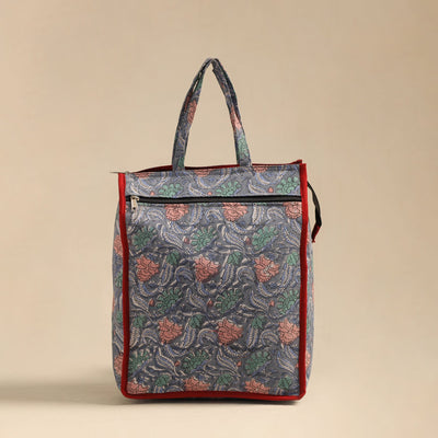 Grey Handcrafted Cotton Shopping Hand Bag