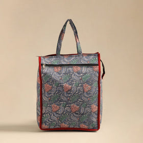 Grey Handcrafted Cotton Shopping Hand Bag