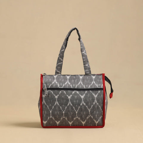 Grey Handcrafted Cotton Small Hand Bag
