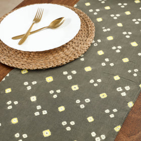 Grey Handcrafted Cotton Table Runner