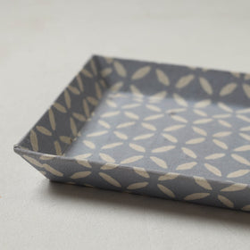 Grey - handcrafted fabric valet tray (9 x 7 in) 08