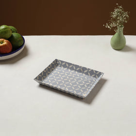 Grey - handcrafted fabric valet tray (9 x 7 in) 08