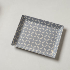 Grey - handcrafted fabric valet tray (9 x 7 in) 08