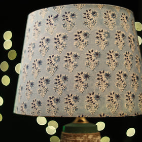 Grey - handcrafted floral fabric lamp shade 04