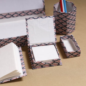 Grey - handcrafted floral organizer stationery kit 58