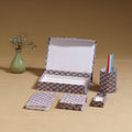 Grey - handcrafted floral organizer stationery kit 58