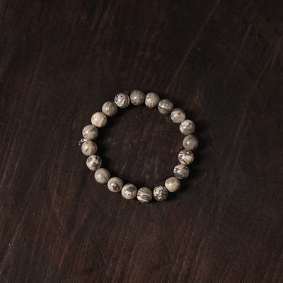 Grey Handcrafted Glass Stone Bracelet