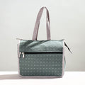 Grey Handcrafted Jacquard Cotton Hand Bag