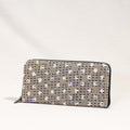 Grey Handcrafted Block Printed Fabric Clutch Wallet