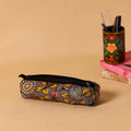  Grey Handcrafted Quilted Cotton Pencil Pouch