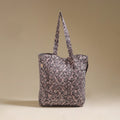 Handcrafted quilted sanganeri block printed fabric tote bag