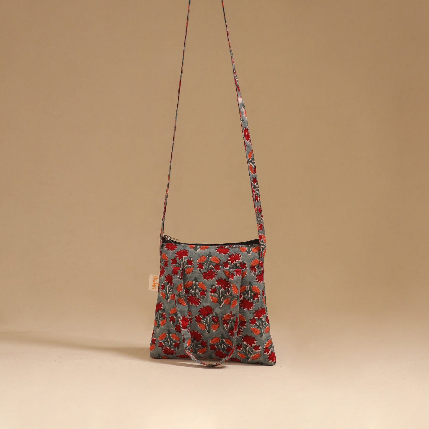 Handcrafted quilted sling bag 03