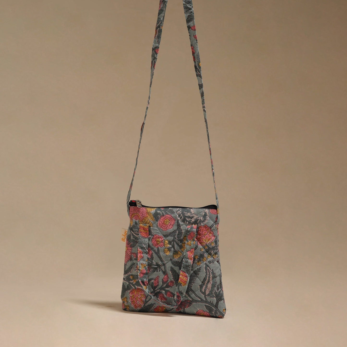 Handcrafted quilted sling bag 07