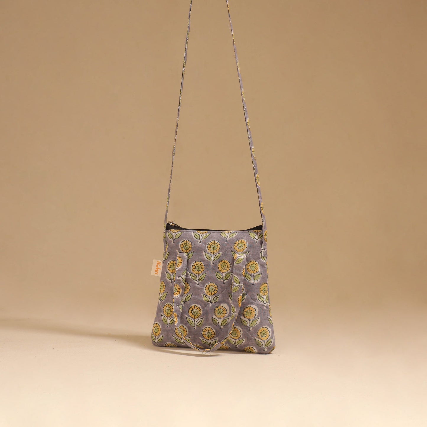 Handcrafted quilted sling bag 08