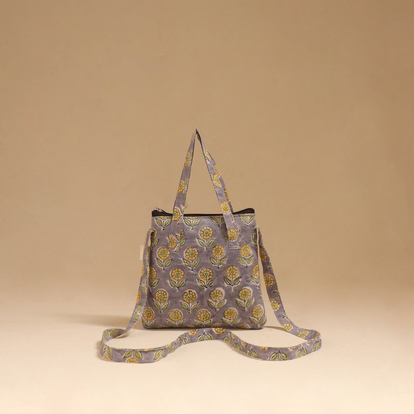 Handcrafted quilted sling bag 08