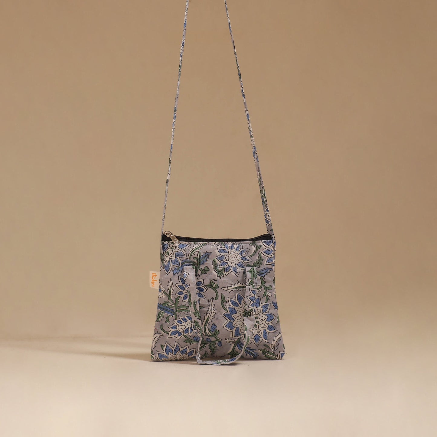 Handcrafted quilted sling bag 17