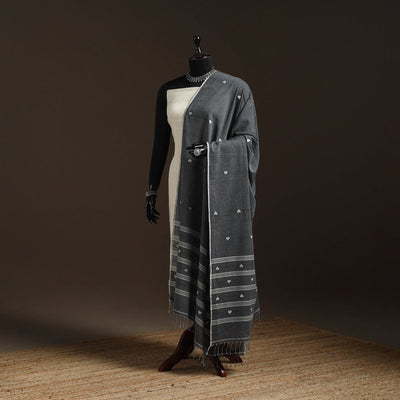 Handloom cotton bengal jamdani dupatta 20 - handcrafted