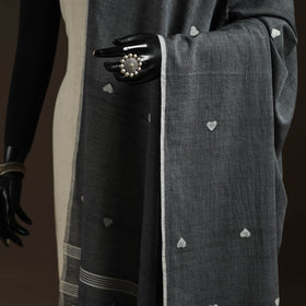 Handloom cotton bengal jamdani dupatta 20 - handcrafted