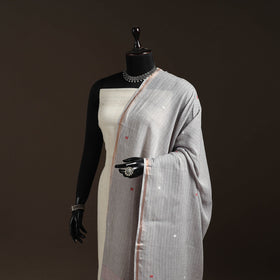 Handloom cotton bengal jamdani dupatta 31 - handcrafted