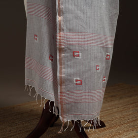 Handloom cotton bengal jamdani dupatta 31 - handcrafted
