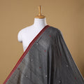 Grey Handloom Cotton Burdwan Jamdani Fabric 