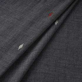 Grey Handloom Cotton Burdwan Jamdani Fabric 