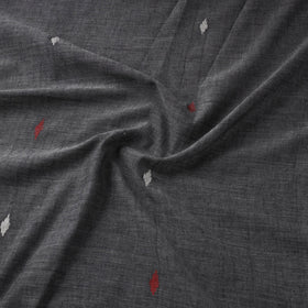 Grey Handloom Cotton Burdwan Jamdani Fabric 