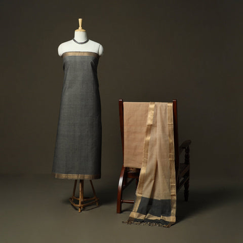 Handloom cotton mangalagiri 3pc unstitched dress material