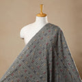 Buy Grey Handloom Cotton Pochampally Double Ikat Fabric